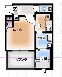 プライムコート太子橋の物件間取画像